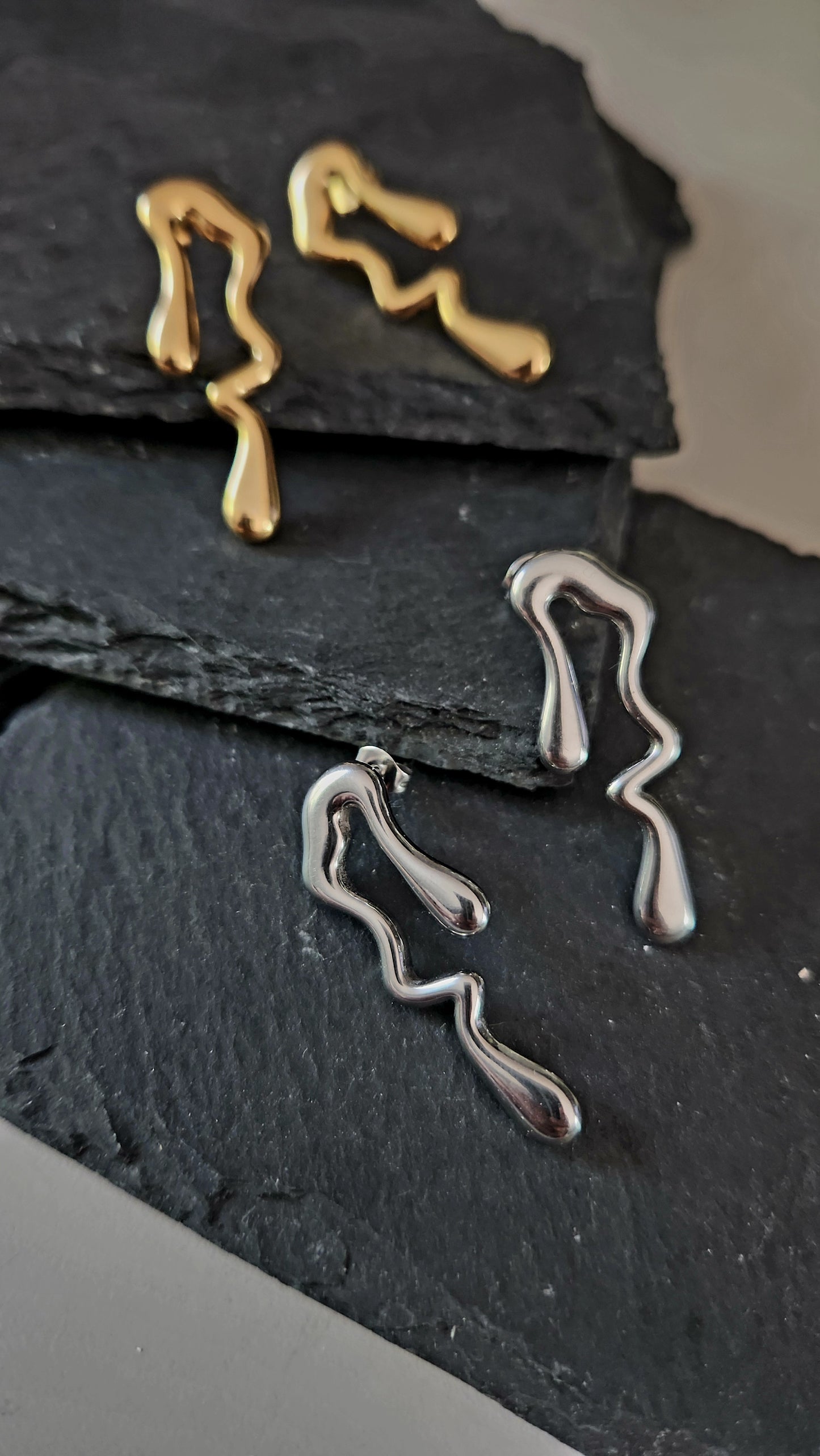 Liquid Metal Earrings