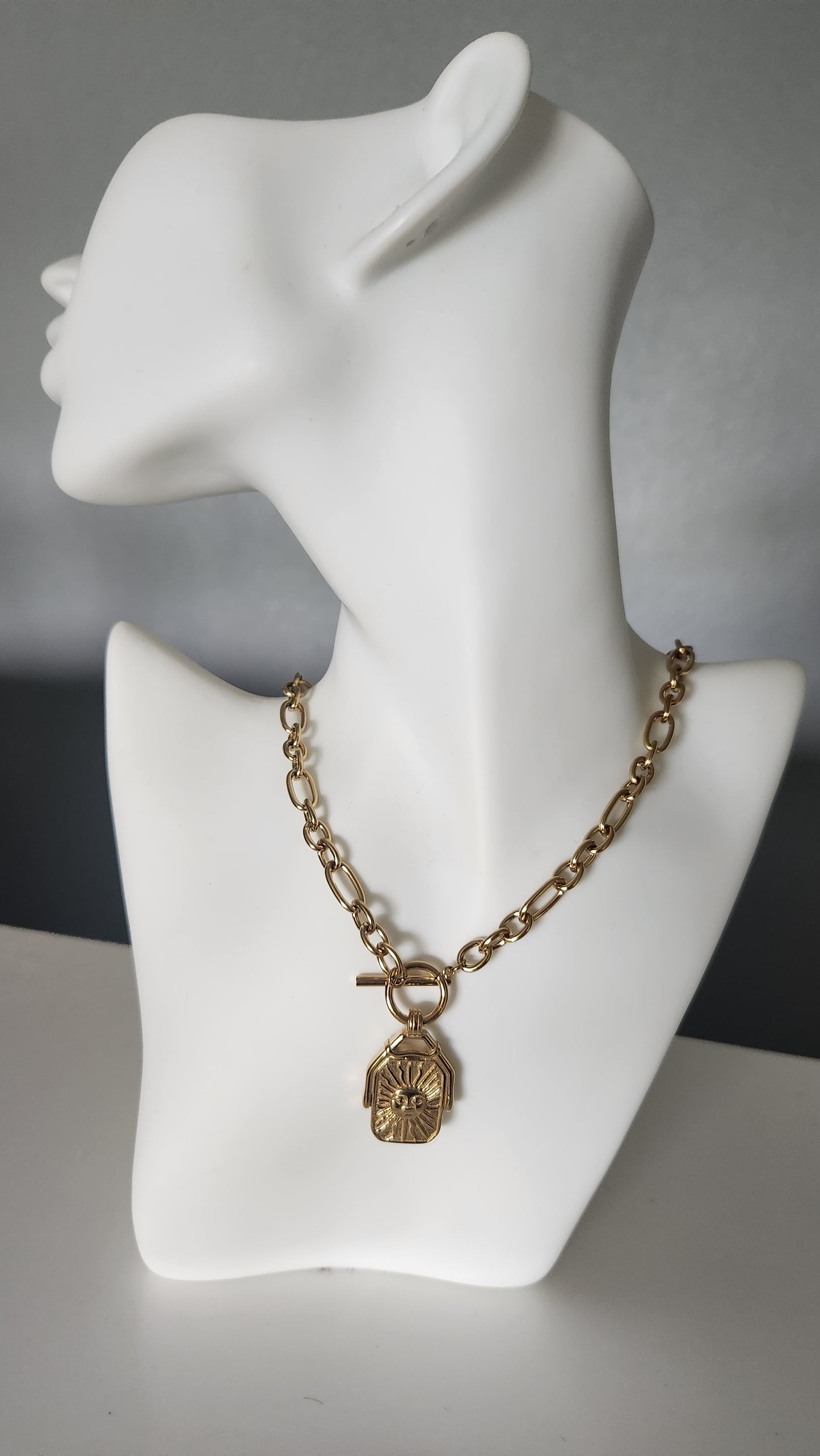 Two Faced Toggle Clasp Necklace