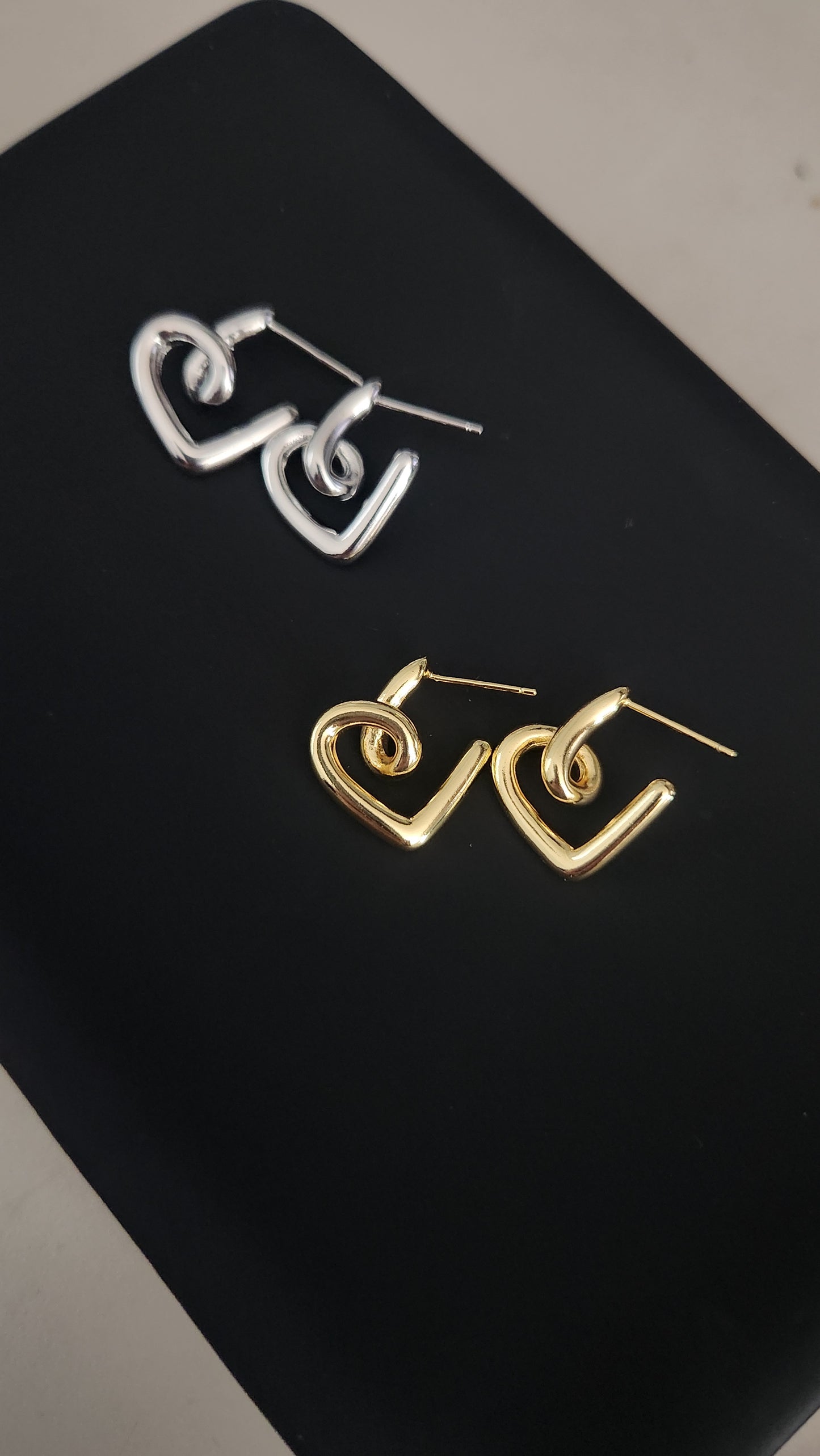Twisted Heart Earrings
