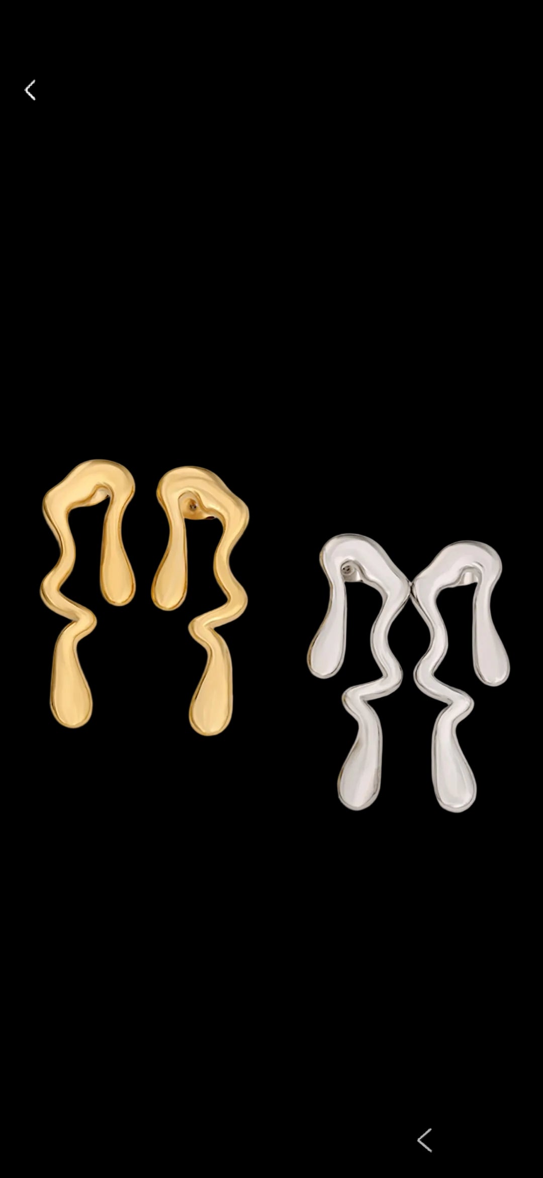 Liquid Metal Earrings