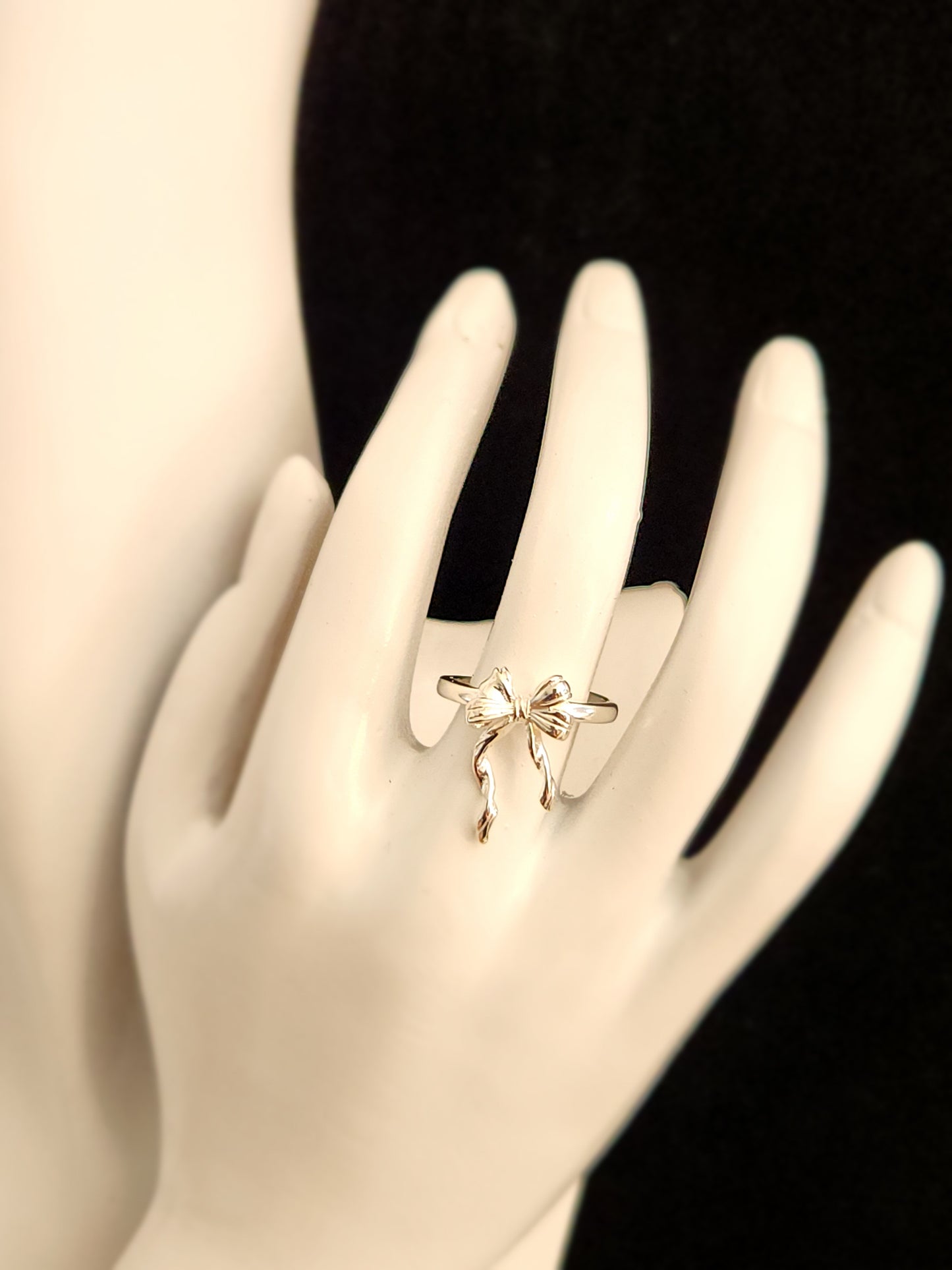 Silver Bow Adjustable Ring