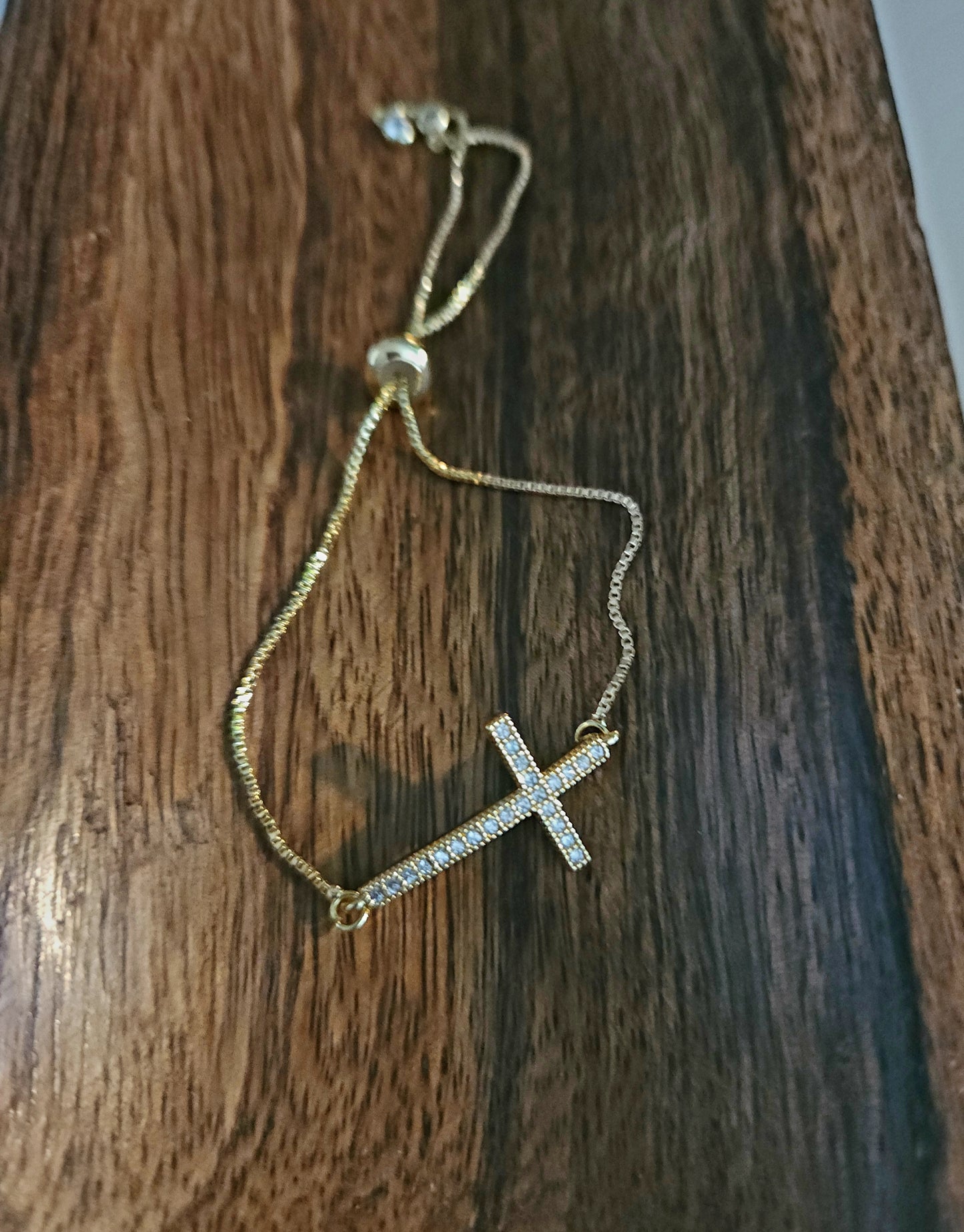 Gold Cross Bracelet