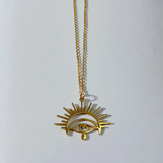 Evil Eye Pendant with Teardrop