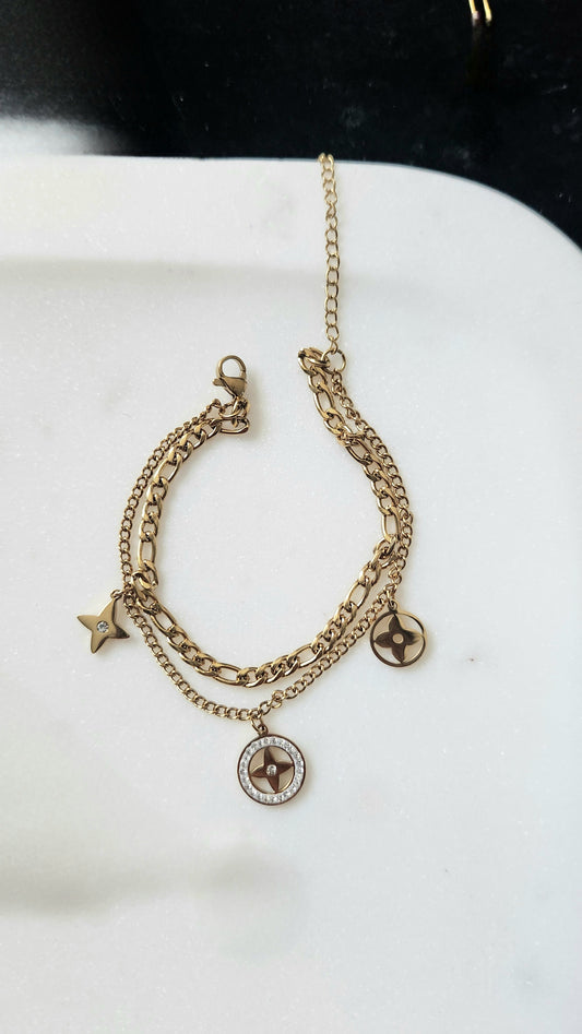 Clover Layered Necklace or Bracelet