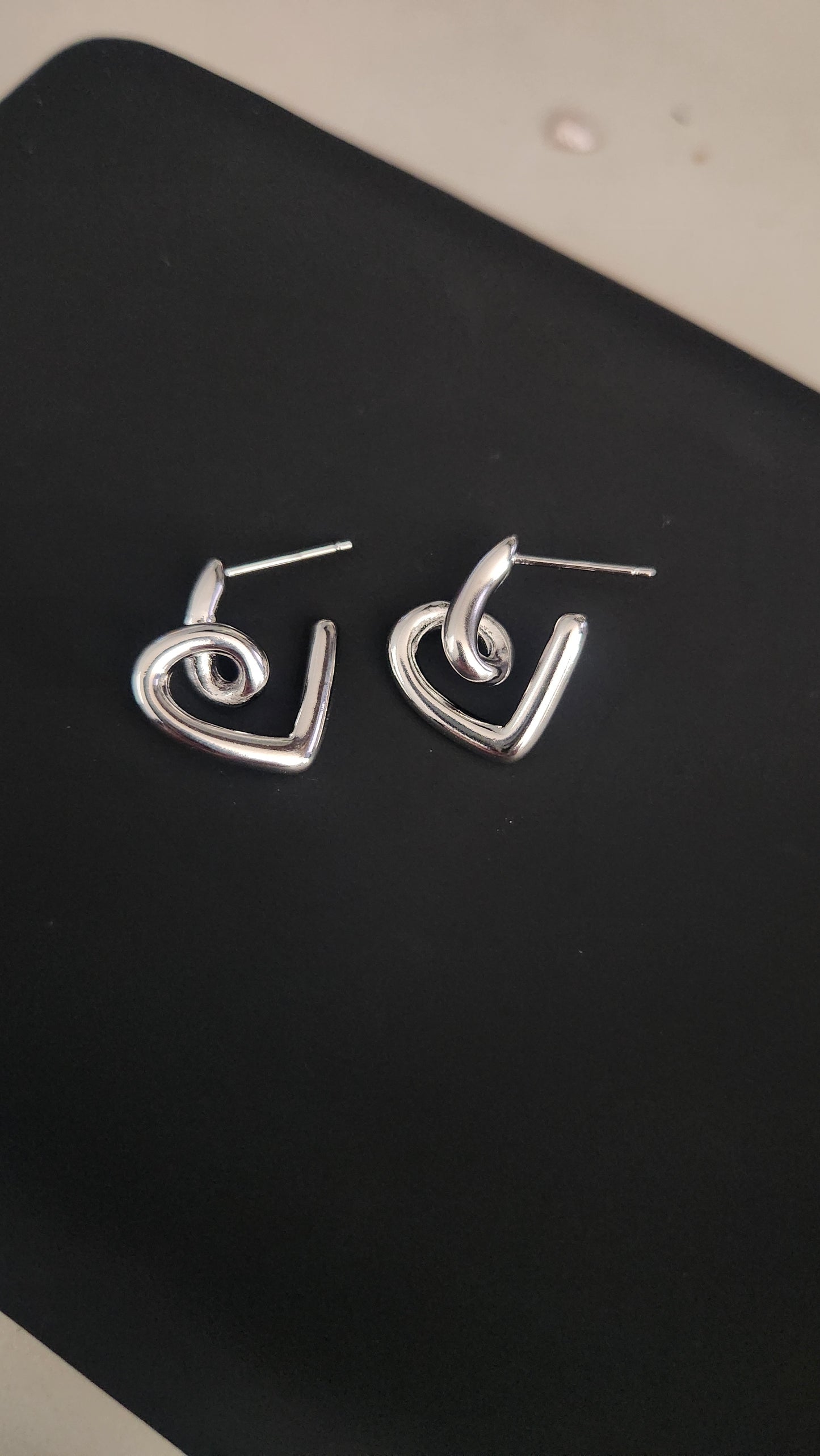 Twisted Heart Earrings