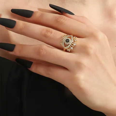 Evil Eye Rhinestone Ring