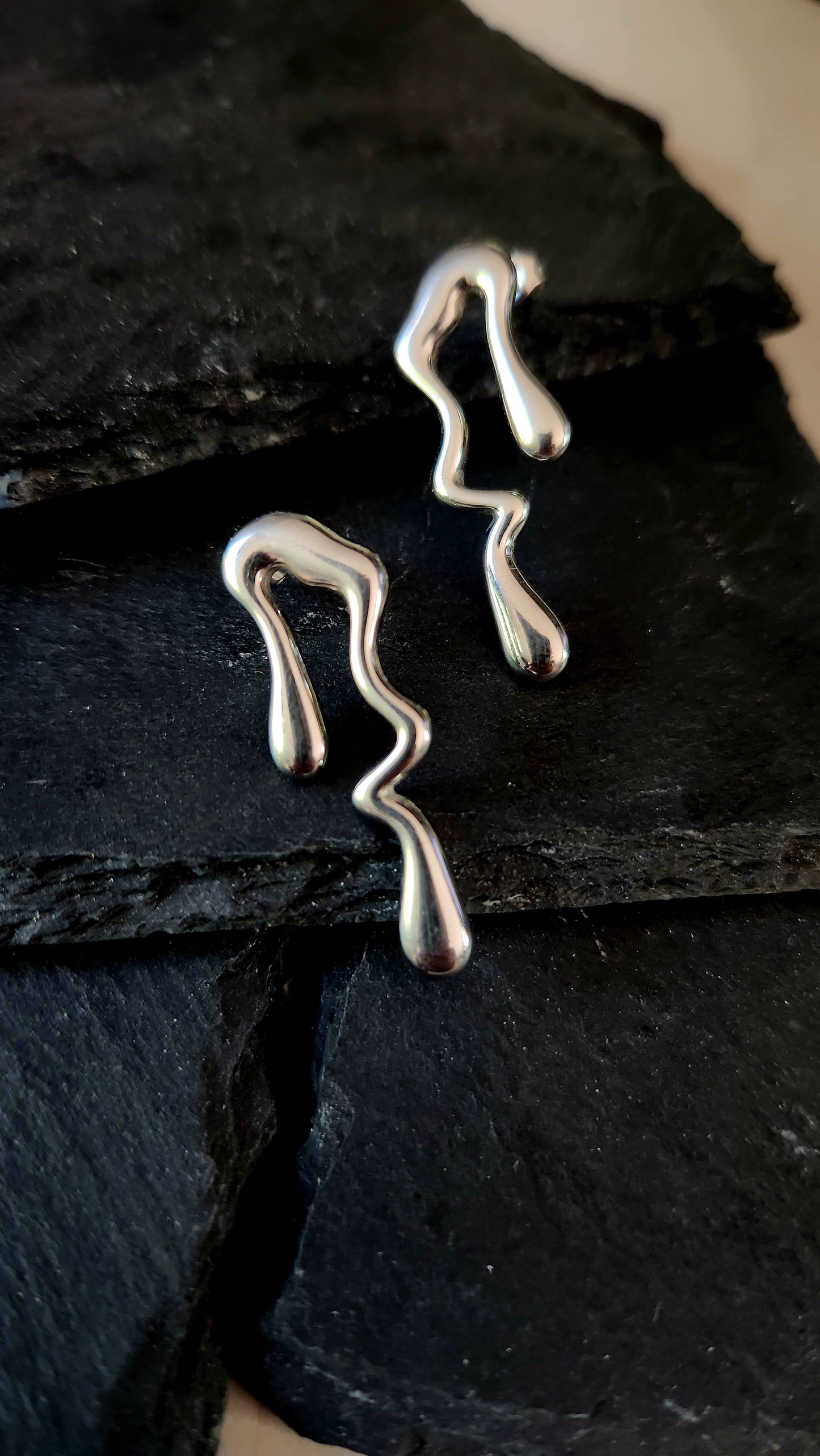 Liquid Metal Earrings