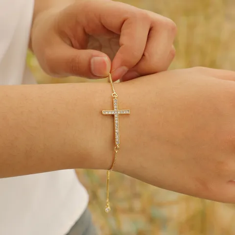 Gold Cross Bracelet