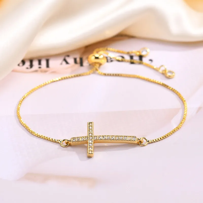 Gold Cross Bracelet