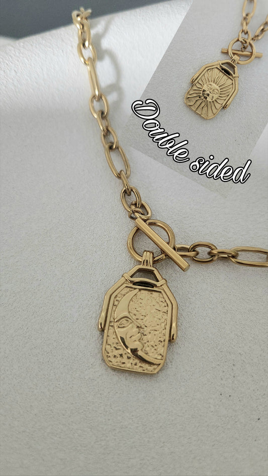 Two Faced Toggle Clasp Necklace