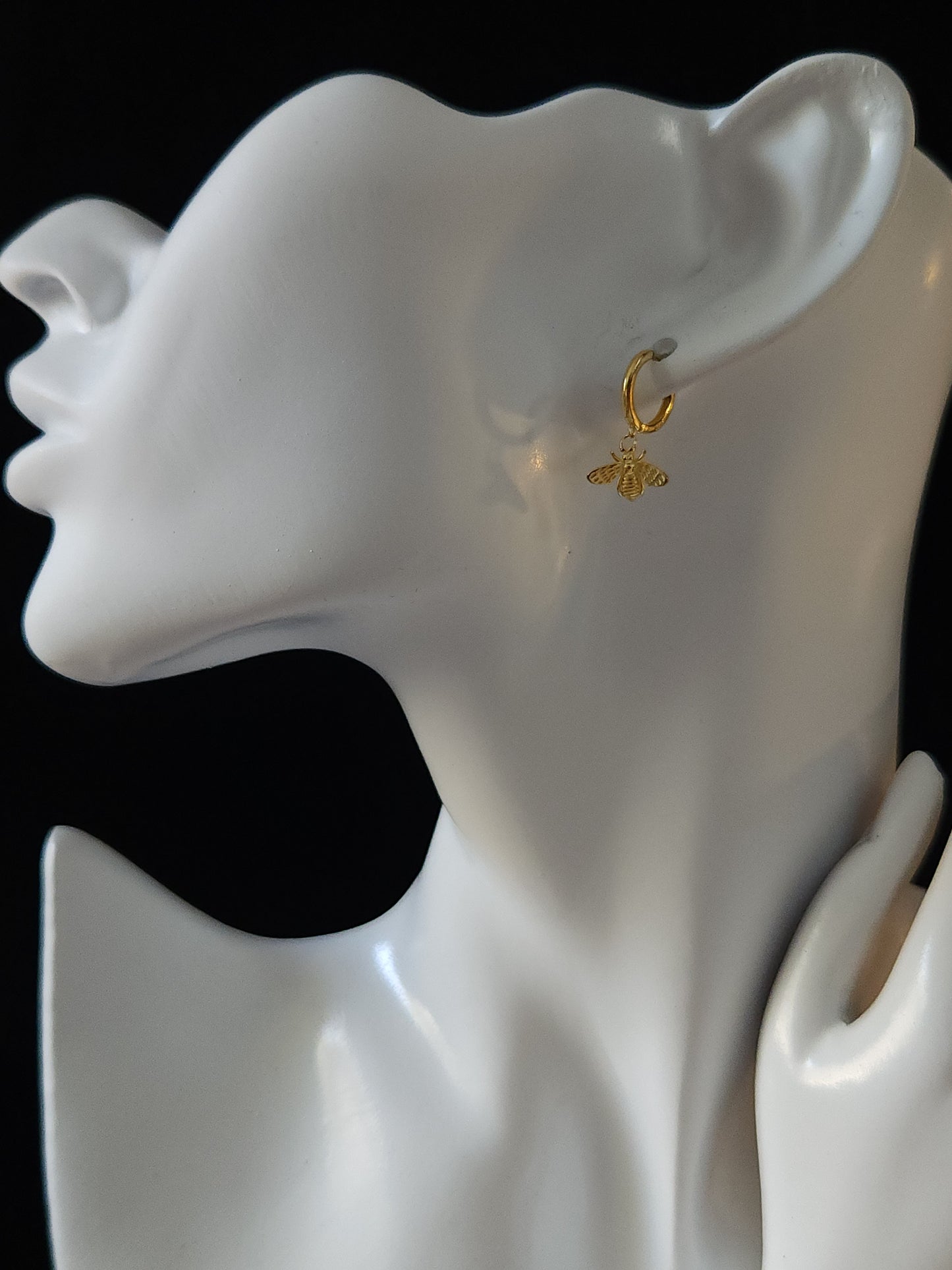 Silver plated Queen Bee Drop Earrings