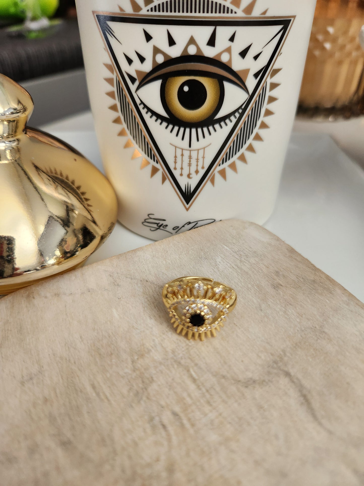 Evil Eye Rhinestone Ring