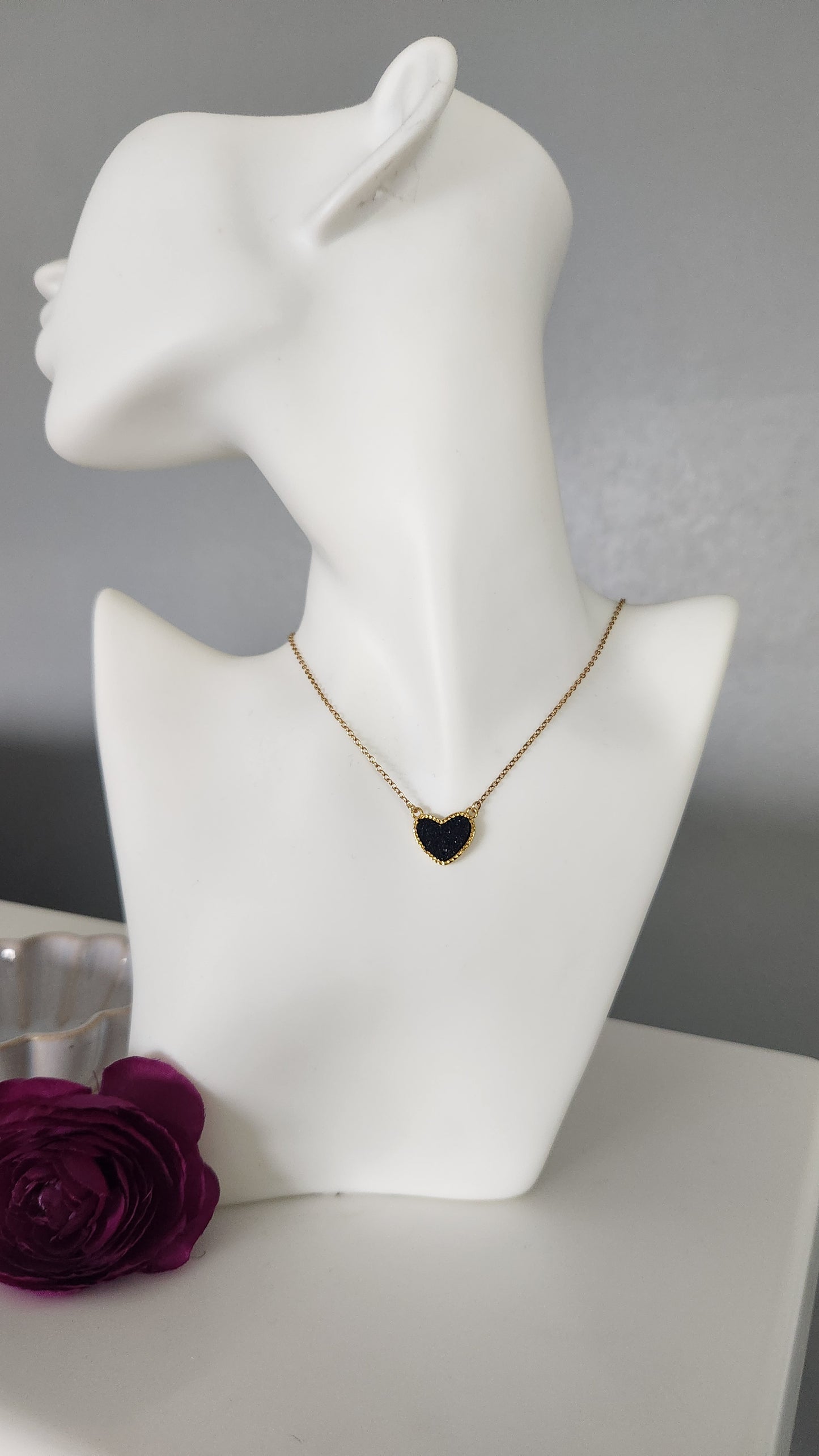 Black Heart Necklace