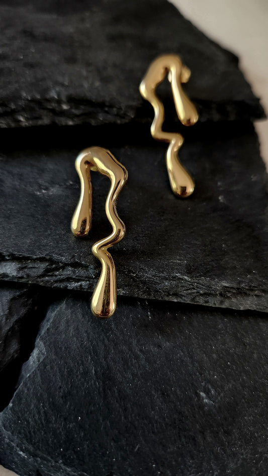 Liquid Metal Earrings