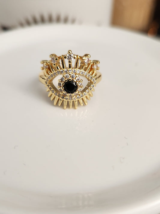 Evil Eye Rhinestone Ring